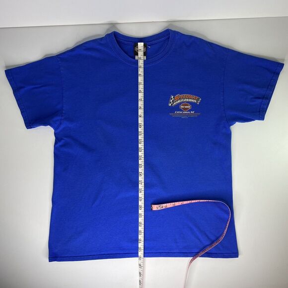 Harley Davidson T Shirt Sz L Racing Side Of Charlotte Concord NC Motorcycle Car - Picture 11 of 12